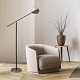 торшер eurosvet grazia 01143/1 черный/золото a062045