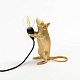 настольная лампа mouse lamp standing gold usb seletti