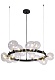 подвесная люстра crystal lux agata sp15 v2 black/transparente
