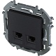 розетка компьютерная двойная rj45 legrand inspiria 673843