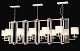 подвесная люстра crystal lux nicolas sp12 l1600 gold/white