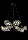 подвесная люстра crystal lux agata sp15 v2 black/transparente