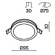 встраиваемый светодиодный светильник maytoni phanton dl2001-l12w