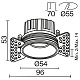 встраиваемый светильник maytoni round dl058-7w2.7k-trs-w