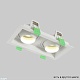 встраиваемый светильник crystal lux clt 069c2 wh