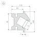 профиль arlight sl-bevel-h12-f13-2000 anod black 043749