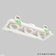встраиваемый светильник crystal lux clt 069c3 wh