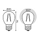 лампа светодиодная gauss basic filament e27 5,5w 4100k 1051226t