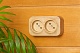 розеточный блок двойной б/з legrand quteo 782281