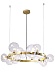 подвесная люстра crystal lux agata sp15 v2 gold/transparente