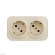 розеточный блок двойной с/з legrand quteo 782263
