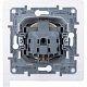 розетка 2к+з ip44 legrand etika слоновая кость 672326