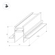 шинопровод встраиваемый arlight mag-track-2538-fdw-2000 033460