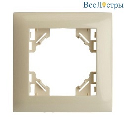 Рамка 1-постовая Stekker Эрна Элегант слоновая кость PFR00-9011-02 49666
