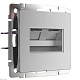 розетка двойная ethernet rj-45 werkel серебряный w1181106 4690389156489