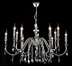 подвесная люстра crystal lux mercedes sp6+6 chrome/smoke